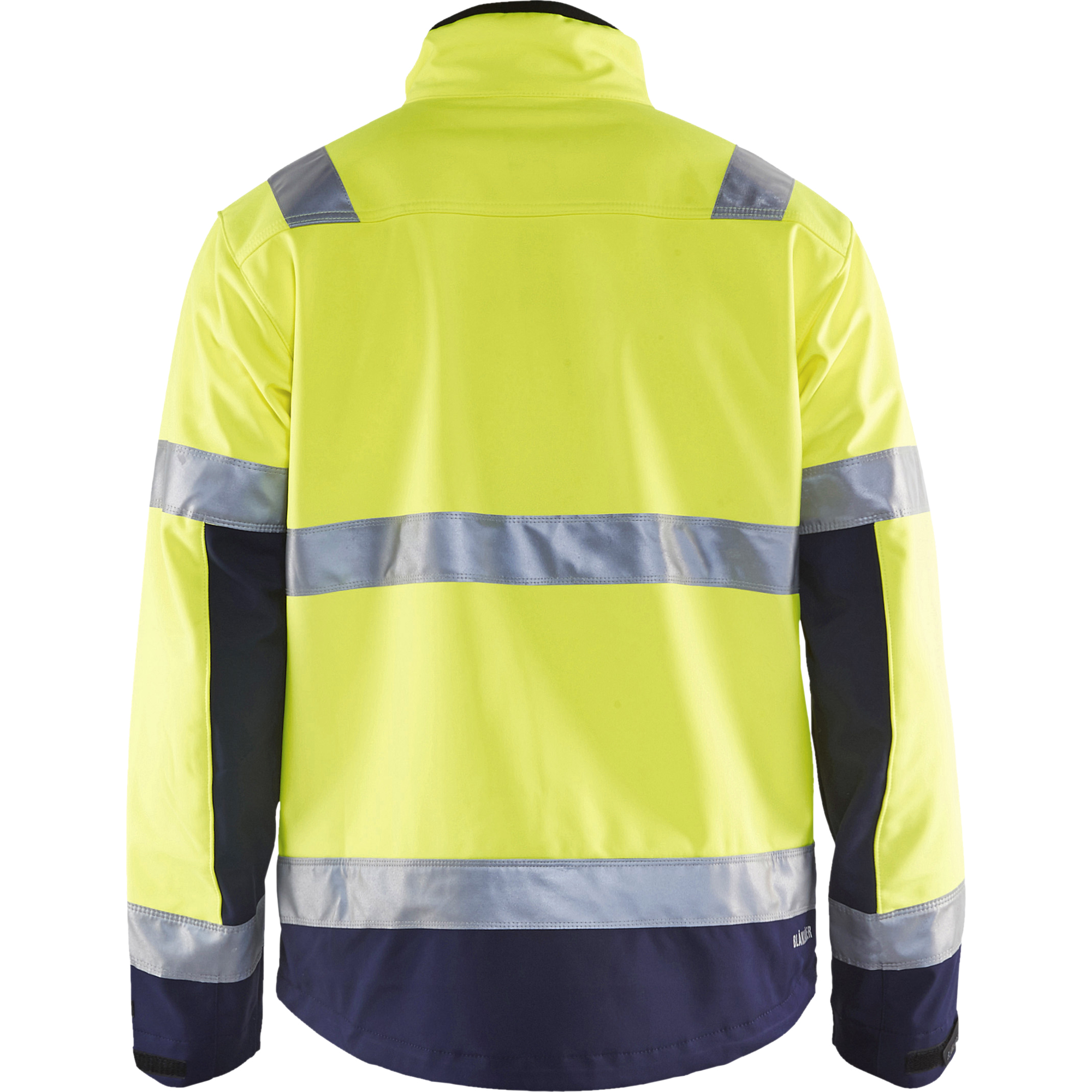 Blaklader High Vis Softshell Jacket, Yellow/Navy Blue (4)