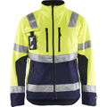 Blaklader High Vis Softshell Jacket, Yellow/Navy Blue