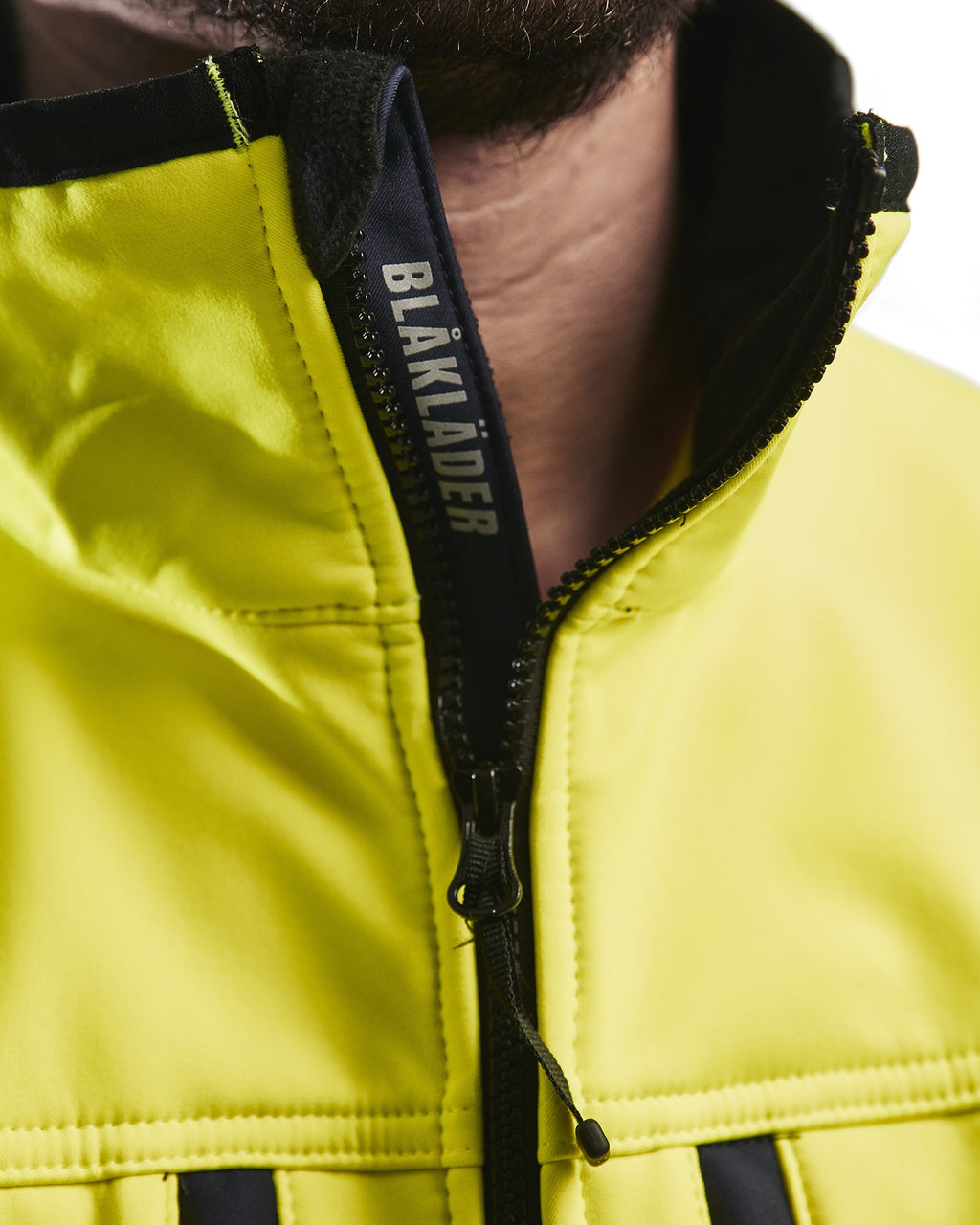 Blaklader High Vis Softshell Jacket, Yellow/Navy Blue (6)