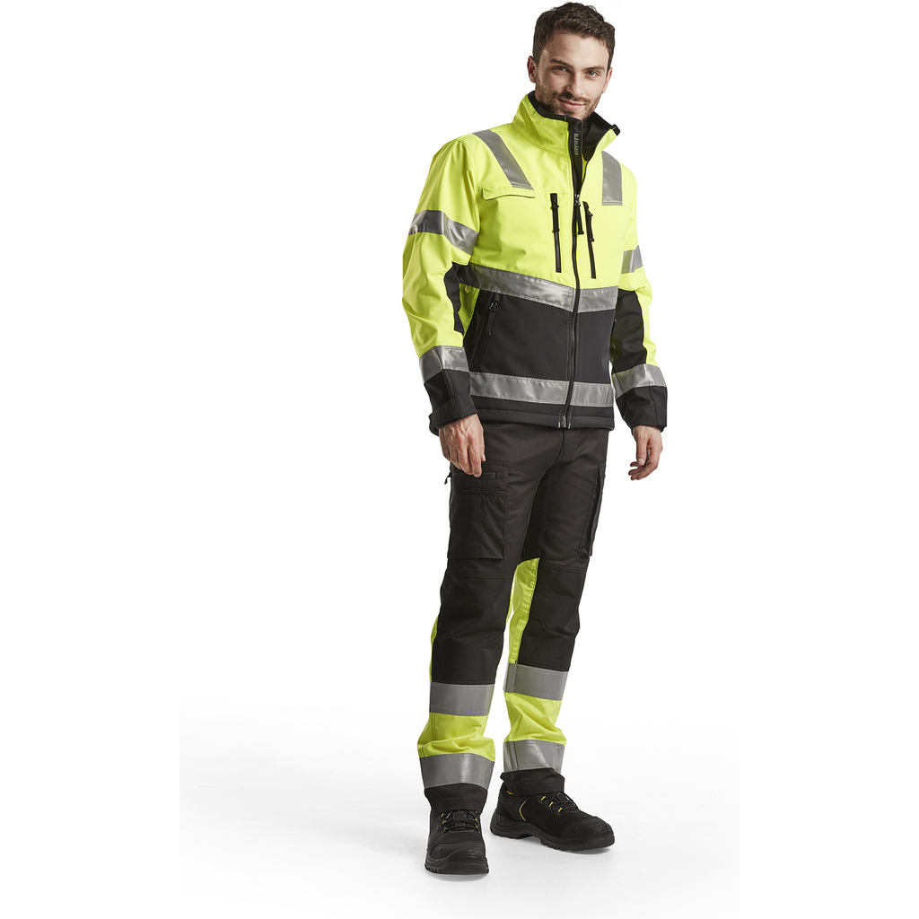 Blaklader High Vis Softshell Jacket, Yellow/Black (5)