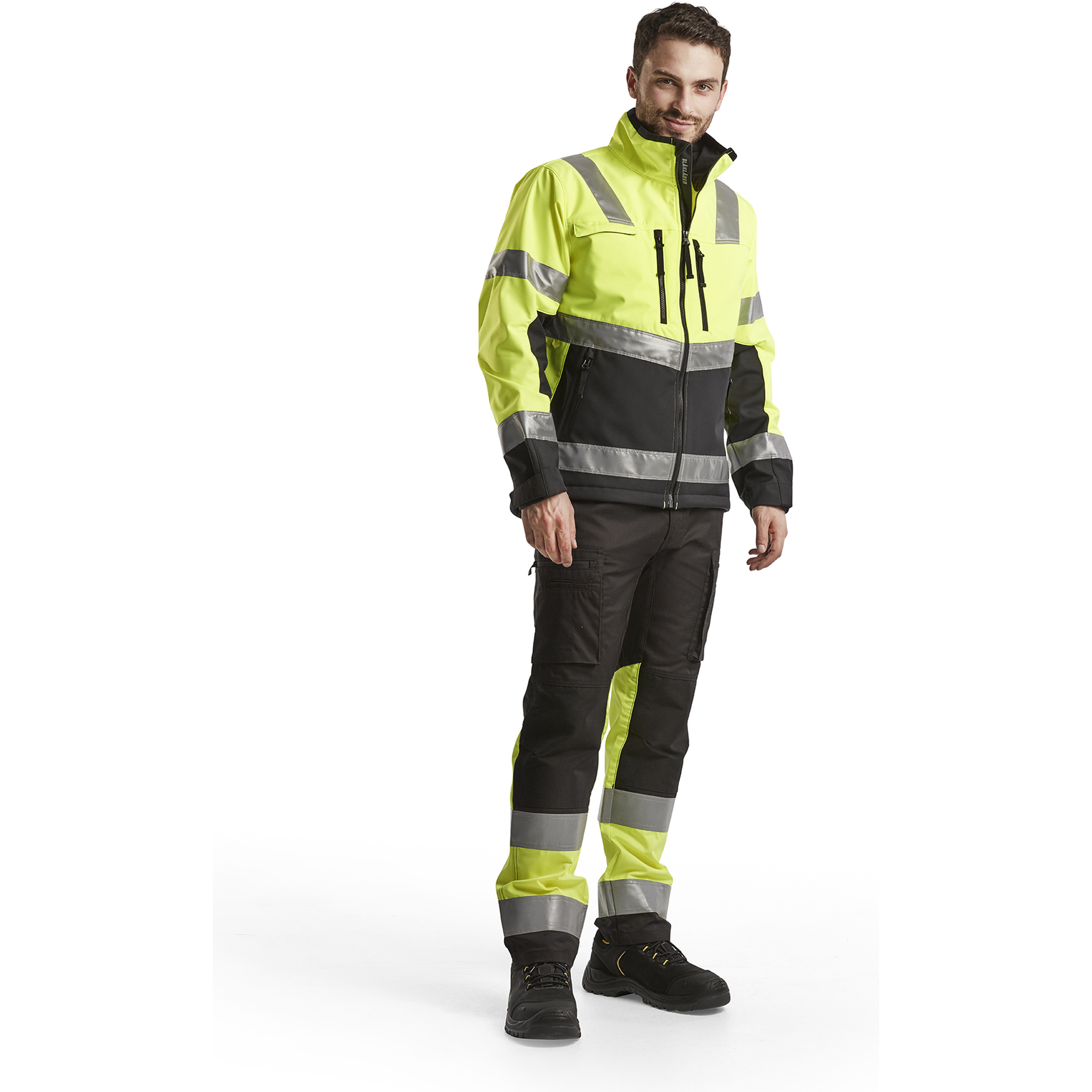 Blaklader High Vis Softshell Jacket, Yellow/Black (5)