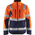 Blaklader High Vis Softshell Jacket, Orange/Navy Blue