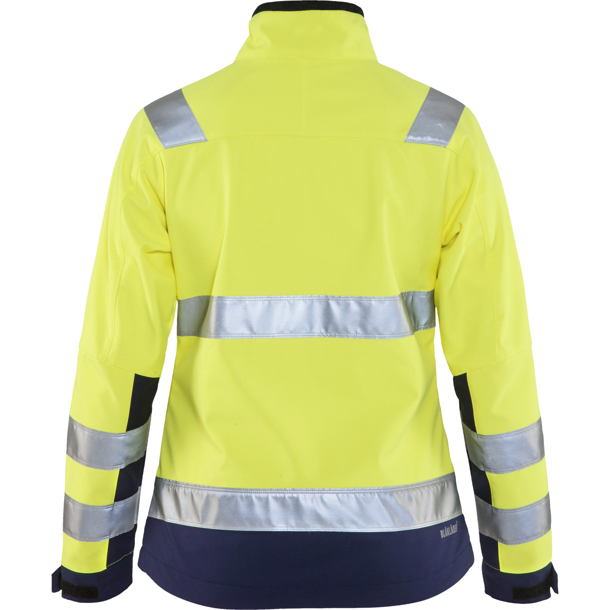 Blaklader High Vis Women's Softshell Jacket, Yellow/Navy Blue (4)