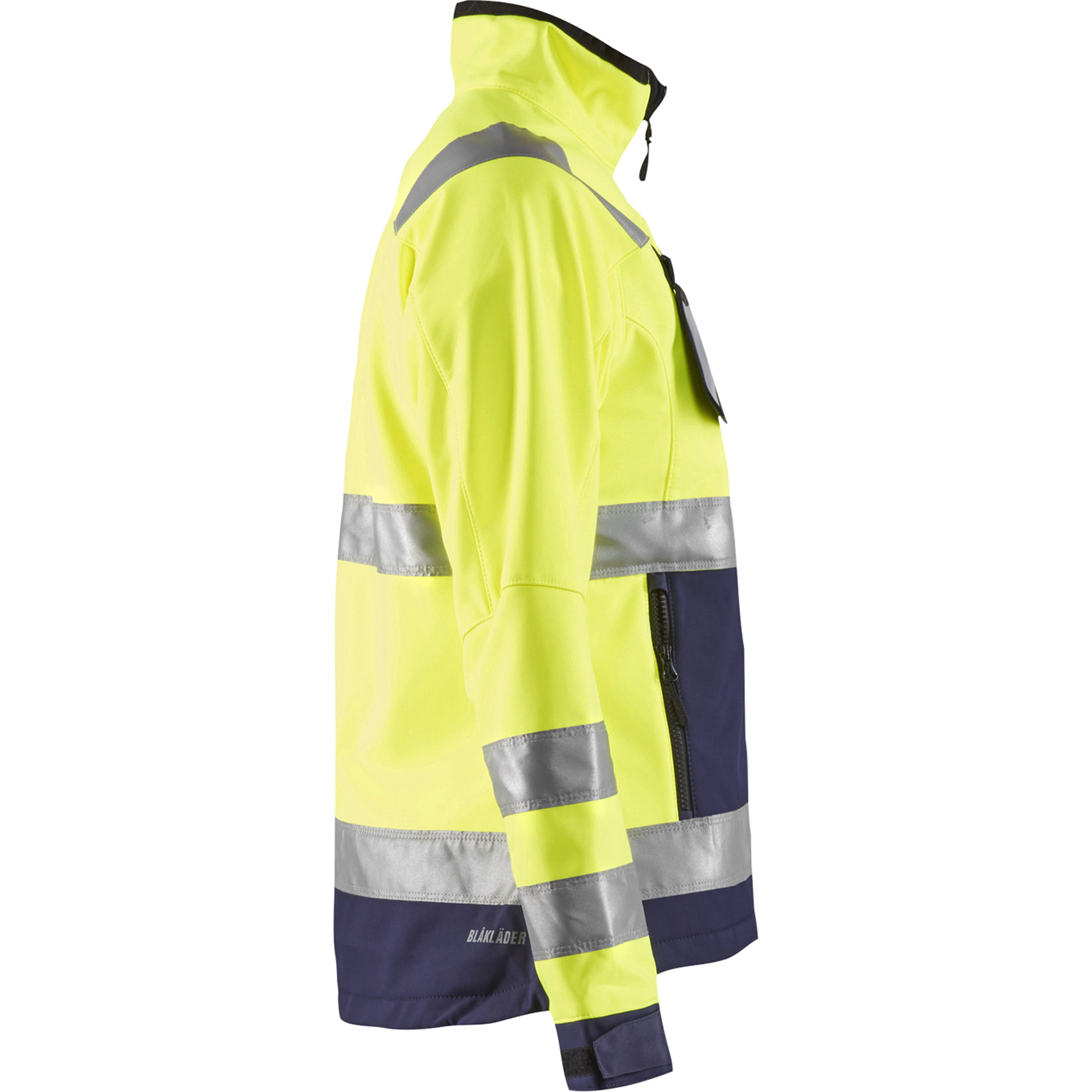 Blaklader High Vis Women's Softshell Jacket, Yellow/Navy Blue (2)