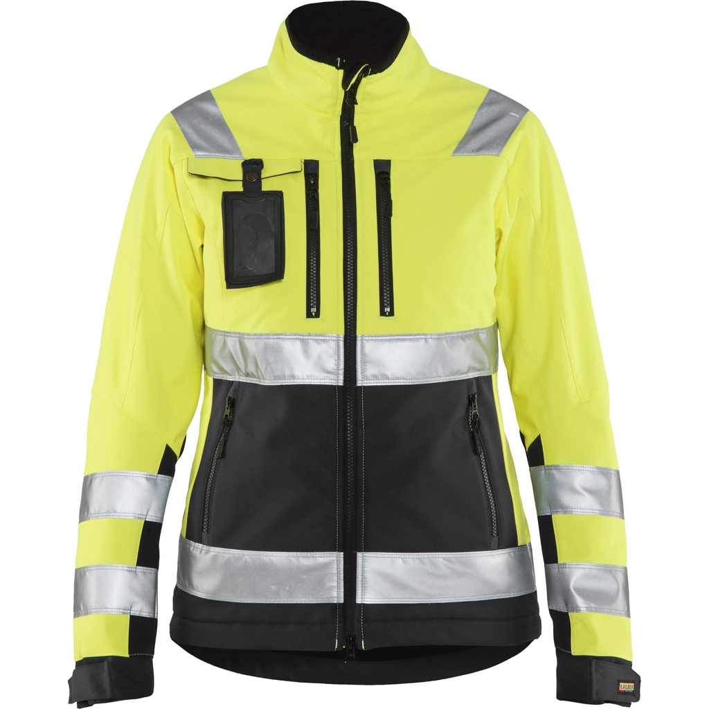 Blaklader High Vis Women's Softshell Jacket, Yellow/Black