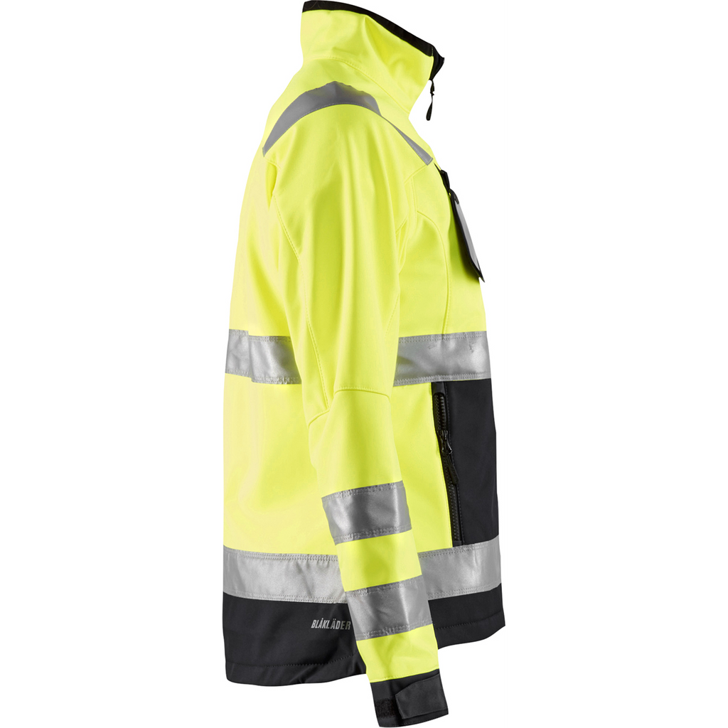 Blaklader High Vis Women's Softshell Jacket, Yellow/Black (2)
