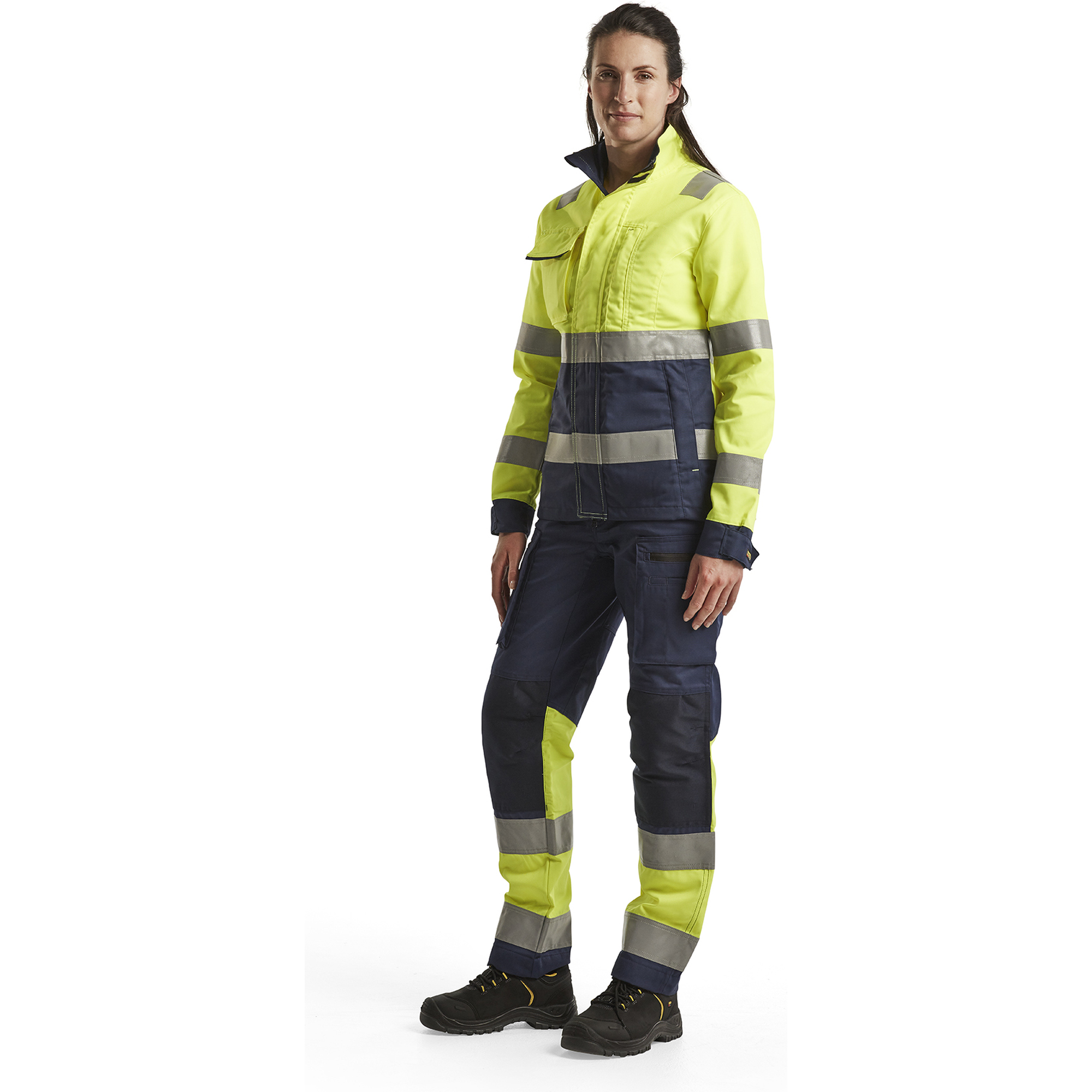 Blaklader High Vis Ladies Jacket, Yellow/Navy (5)