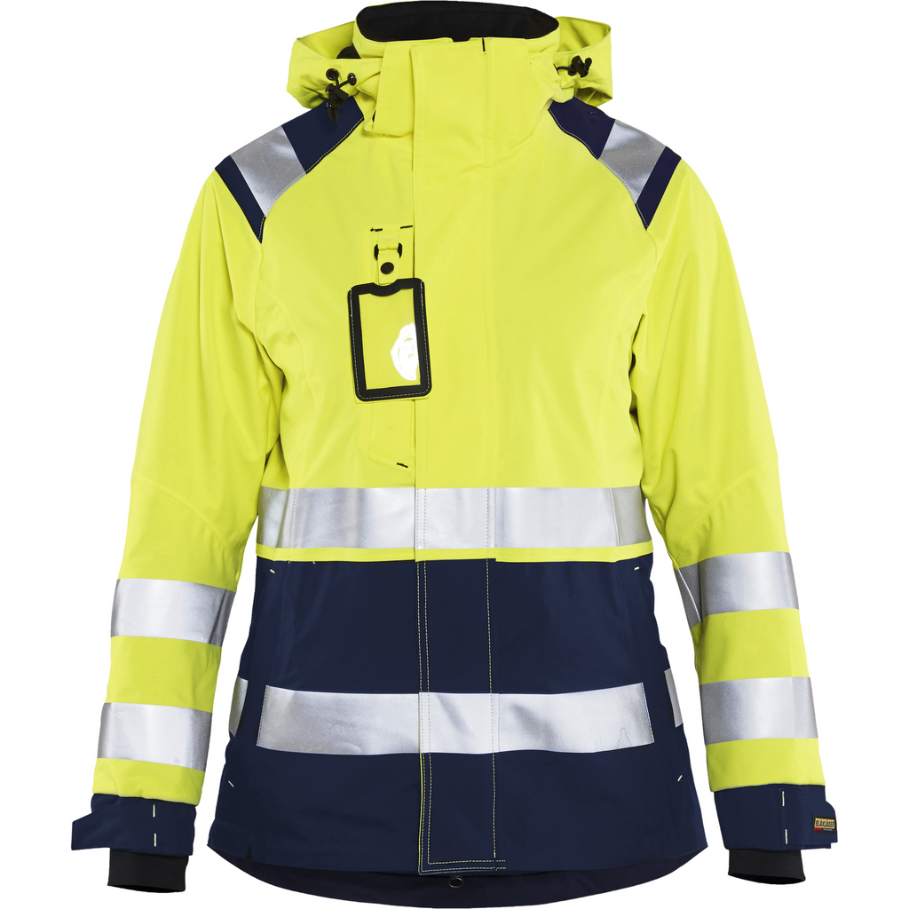 Blaklader High Vis Women's Shell Jacket, Yellow/Navy Blue