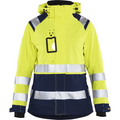 Blaklader High Vis Women's Shell Jacket, Yellow/Navy Blue