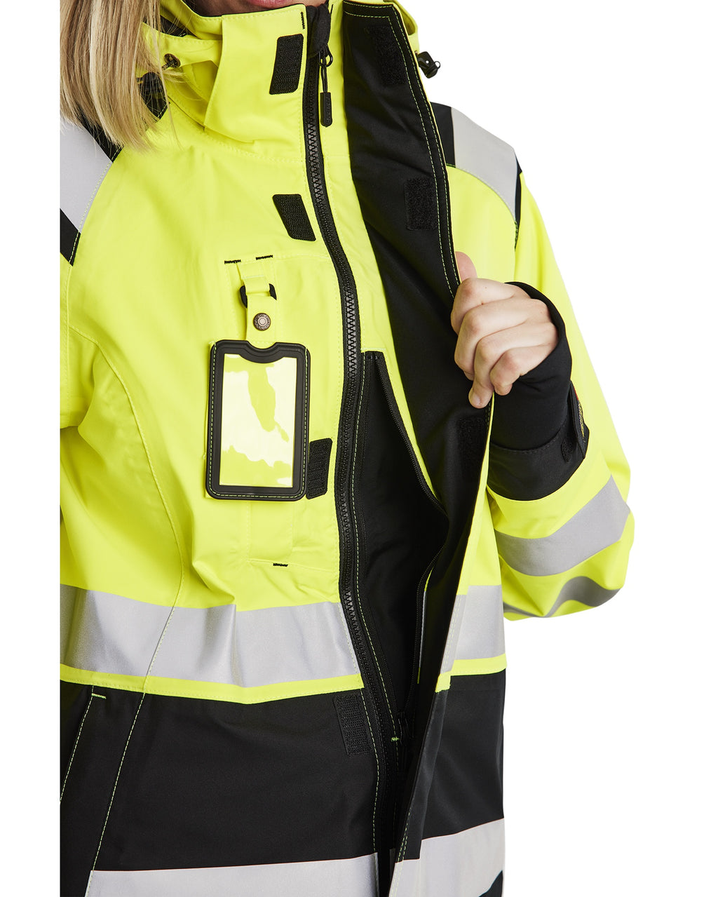 Blaklader High Vis Ladies Shell Jacket, Yellow/Black (7)