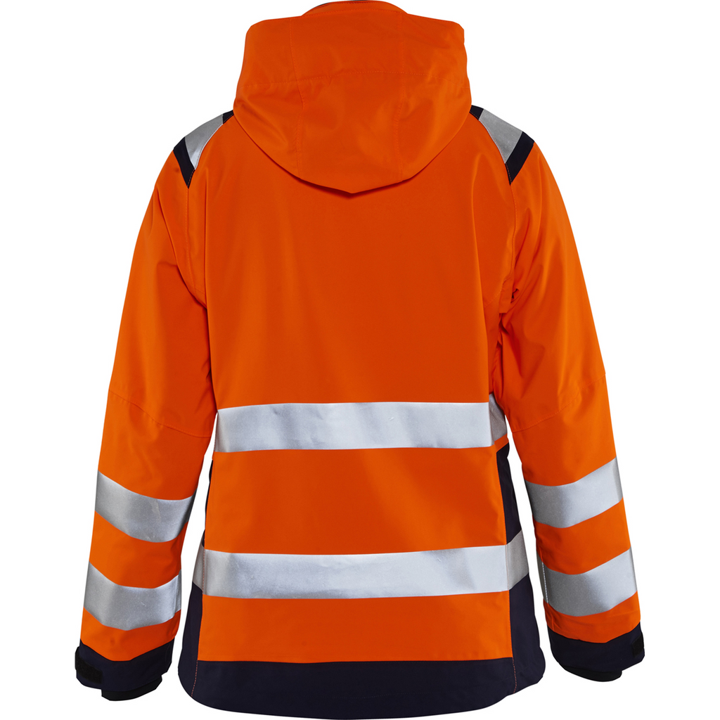 Blaklader High Vis Women's Shell Jacket, Orange/Navy Blue (4)