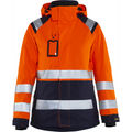 Blaklader High Vis Women's Shell Jacket, Orange/Navy Blue