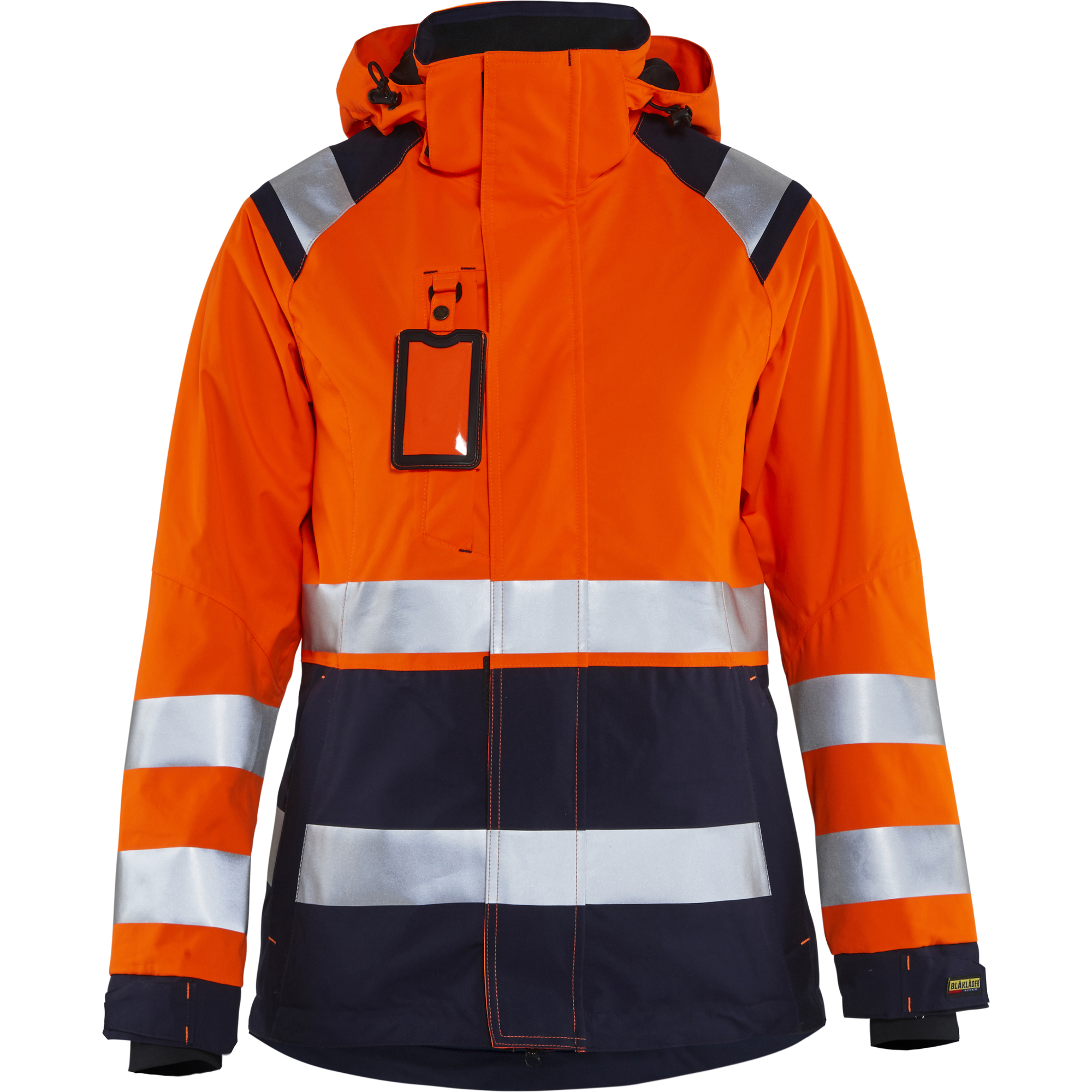 Blaklader High Vis Women's Shell Jacket, Orange/Navy Blue