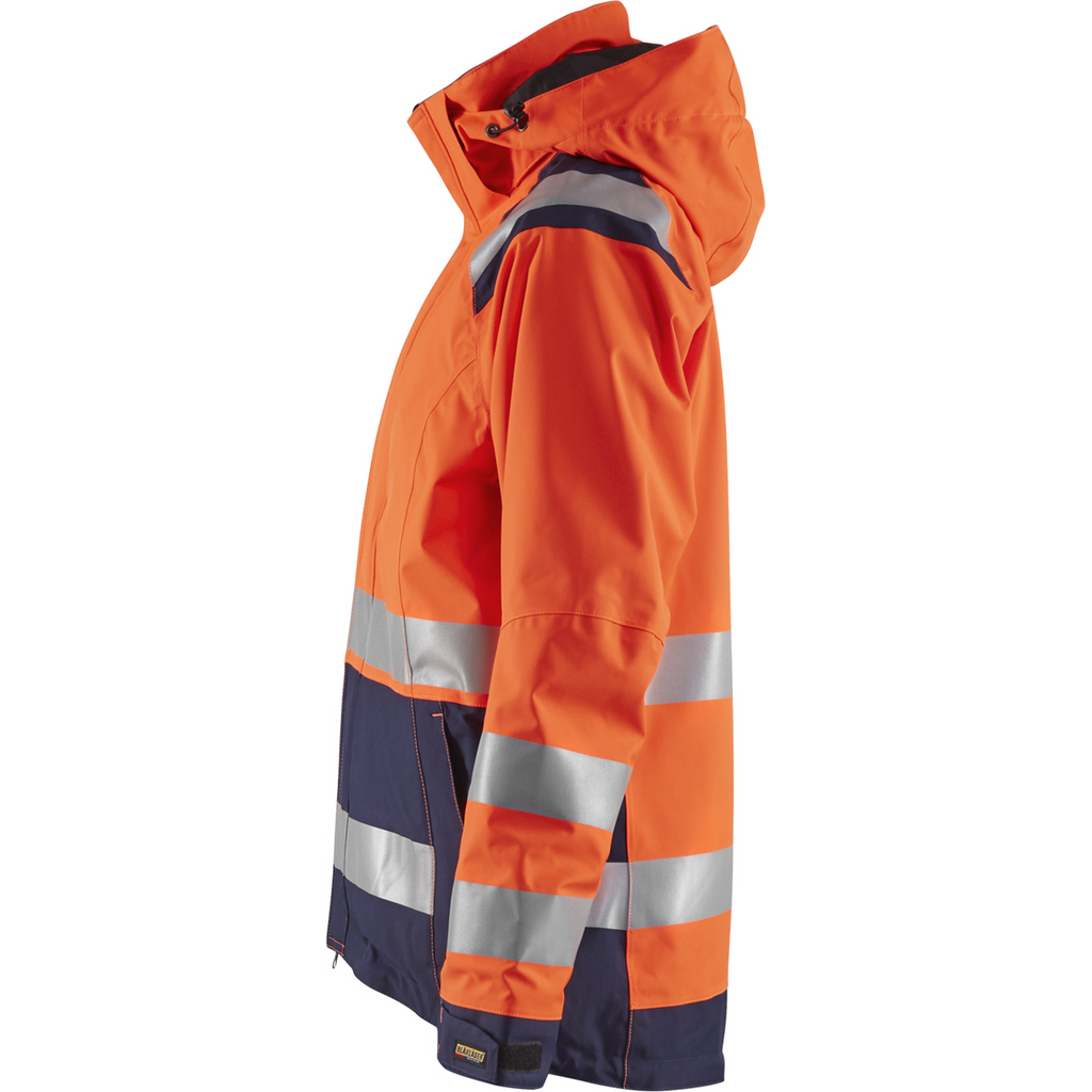 Blaklader High Vis Women's Shell Jacket, Orange/Navy Blue (3)