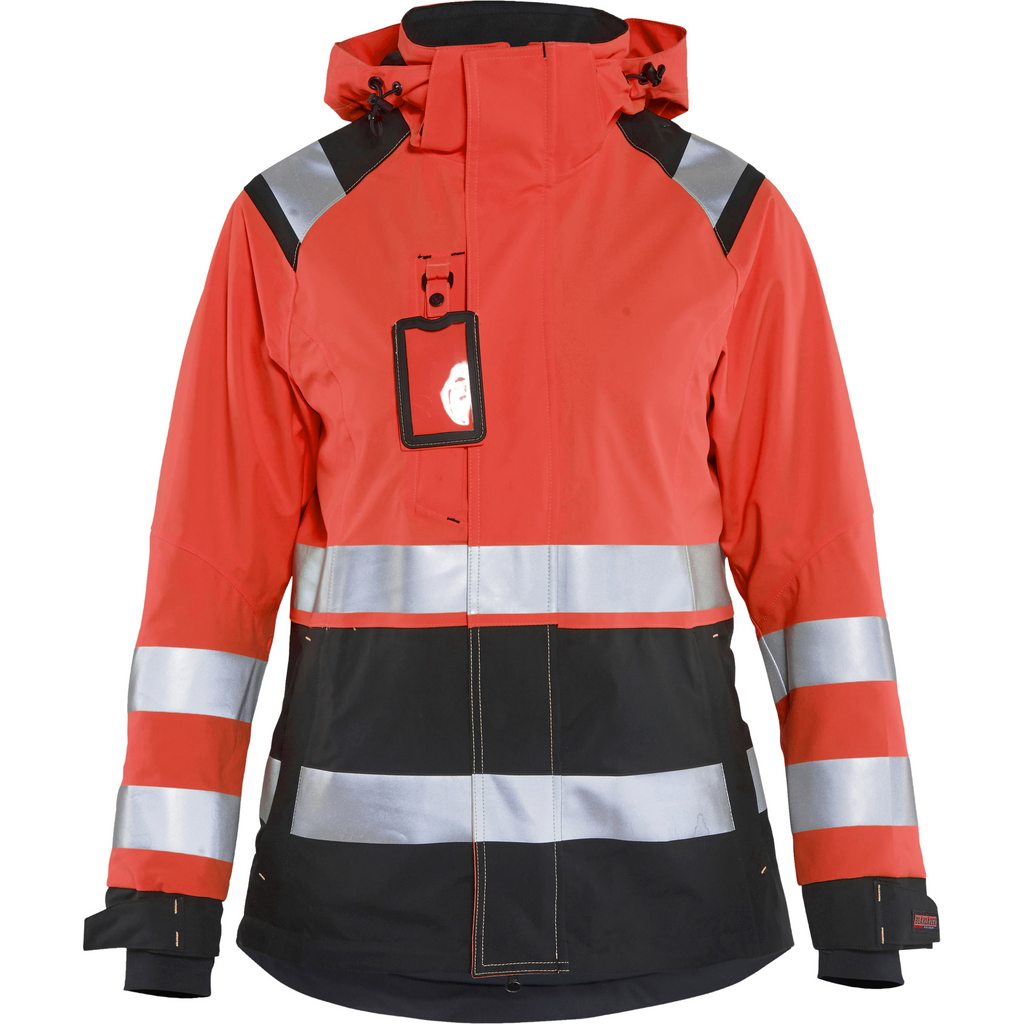Blaklader High Vis Women's Shell Jacket, Red/Black