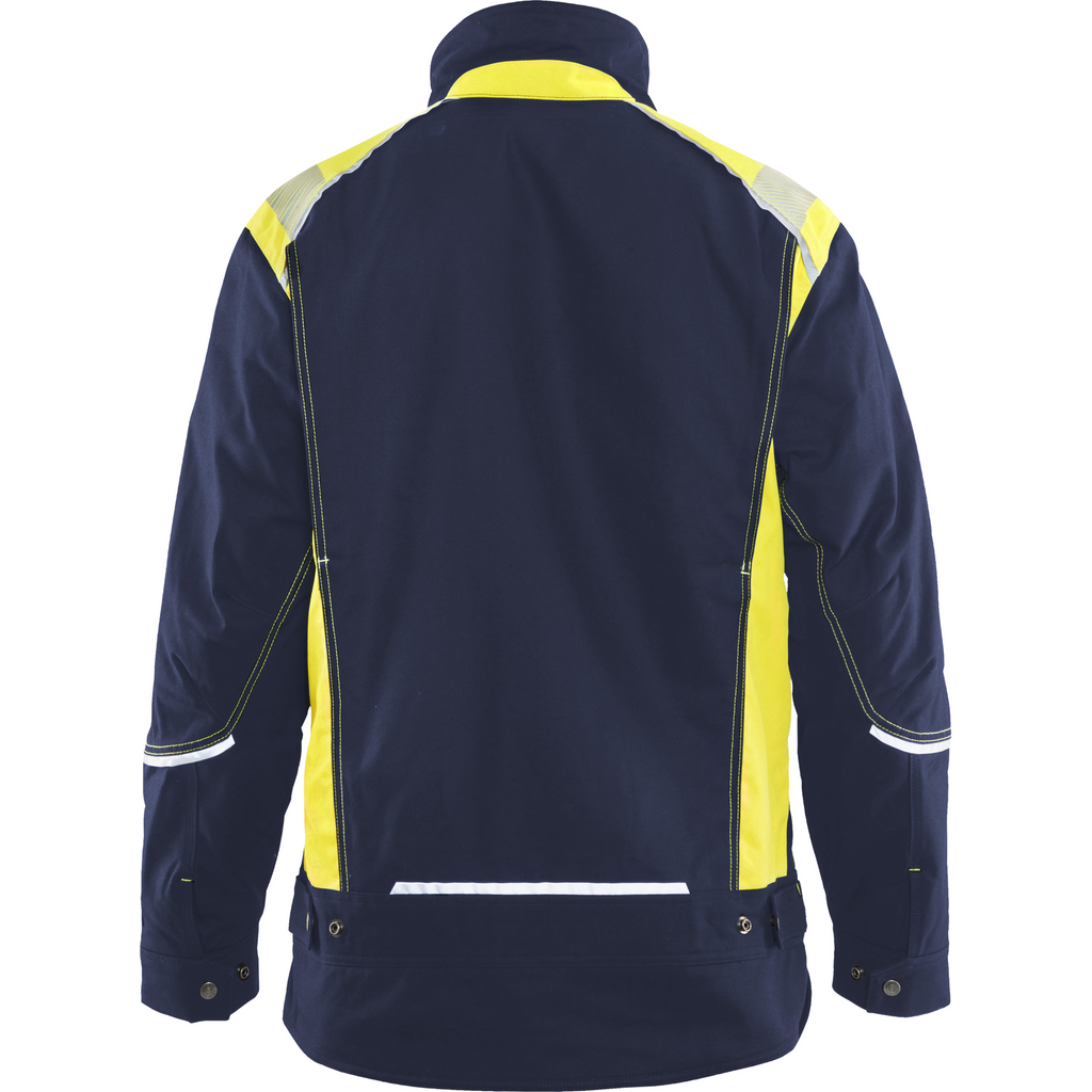 Blaklader Winter Jacket, Navy Blue/Yellow (2)