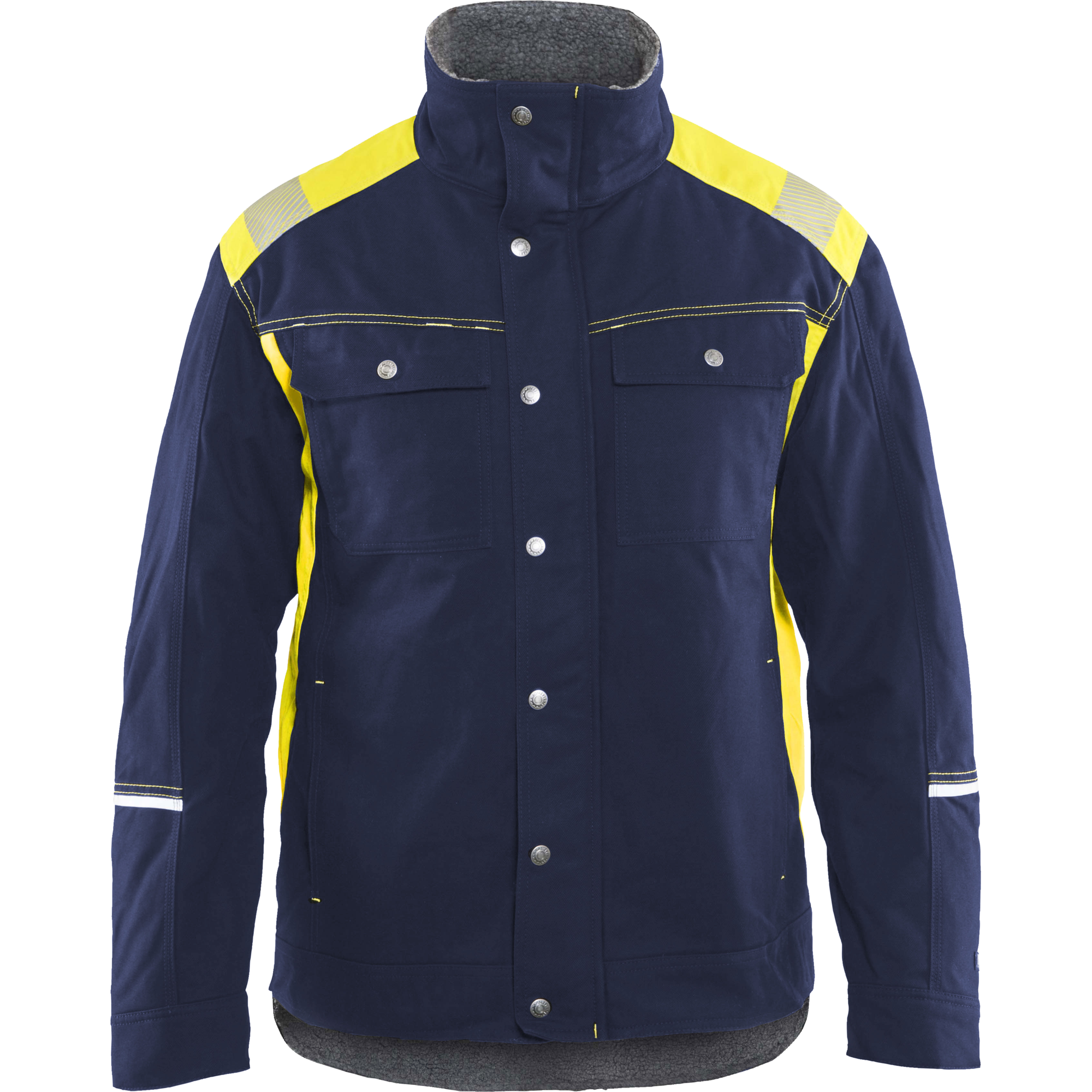 Blaklader Winter Jacket, Navy Blue/Yellow