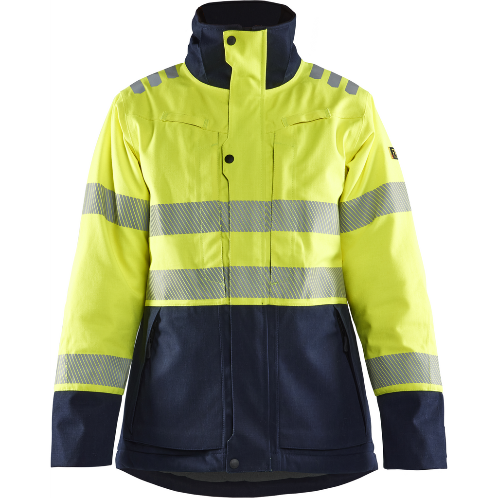 Blaklader Women's Multi-Norm Winter Jacket, Yellow/Navy
