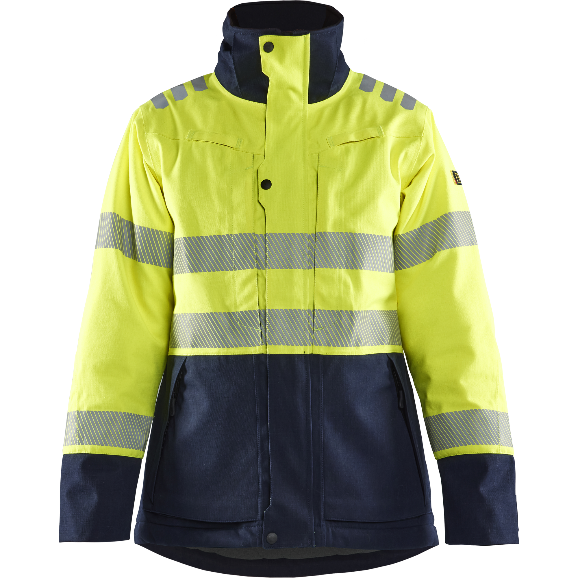 Blaklader Women's Multi-Norm Winter Jacket, Yellow/Navy