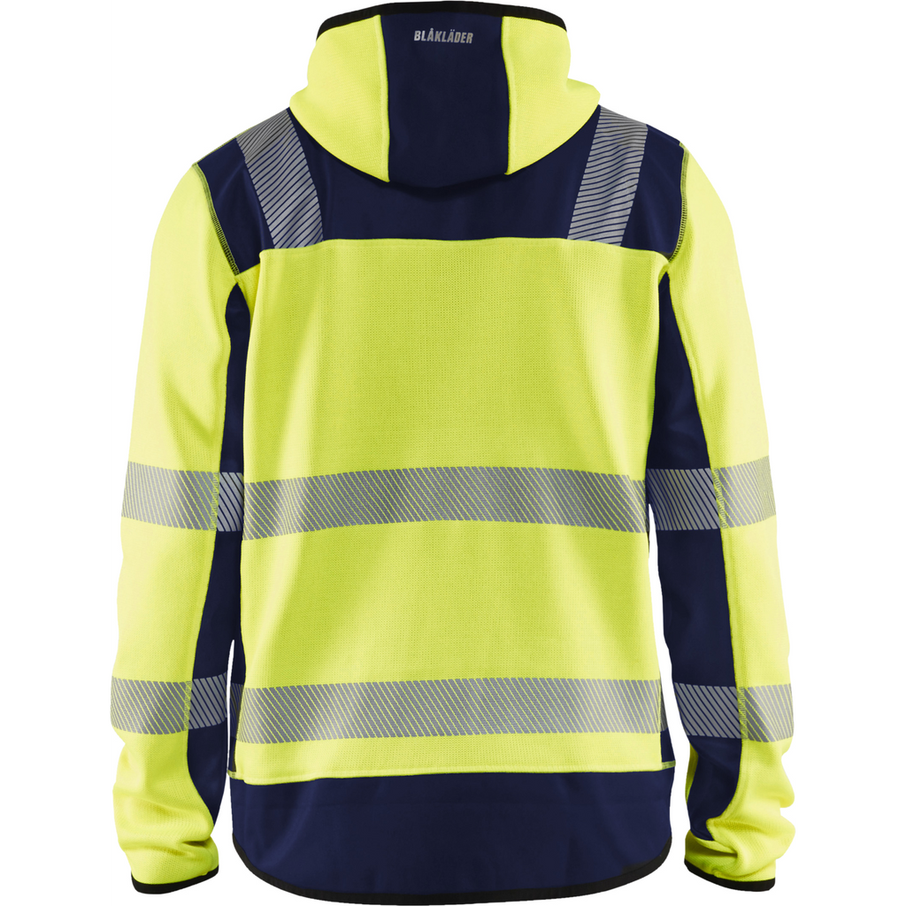 Blaklader High Vis Knitted Jacket, Yellow/Navy Blue (4)