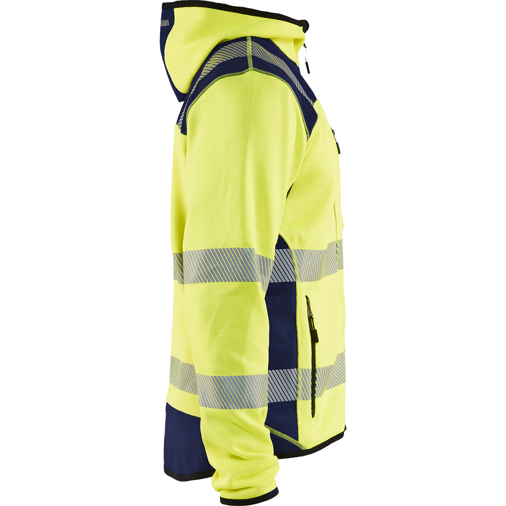 Blaklader High Vis Knitted Jacket, Yellow/Navy Blue (2)