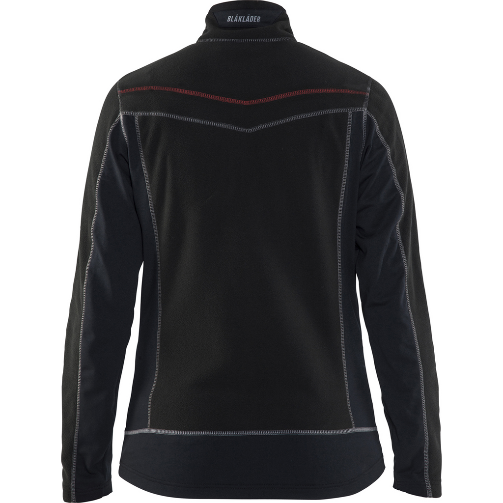 Blaklader Ladies Microfleece Jacket, Black/Red (3)