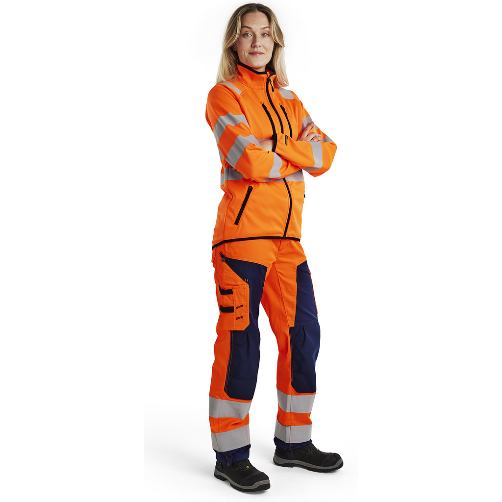 Blaklader High Vis Ladies Softshell Jacket, Orange (4)