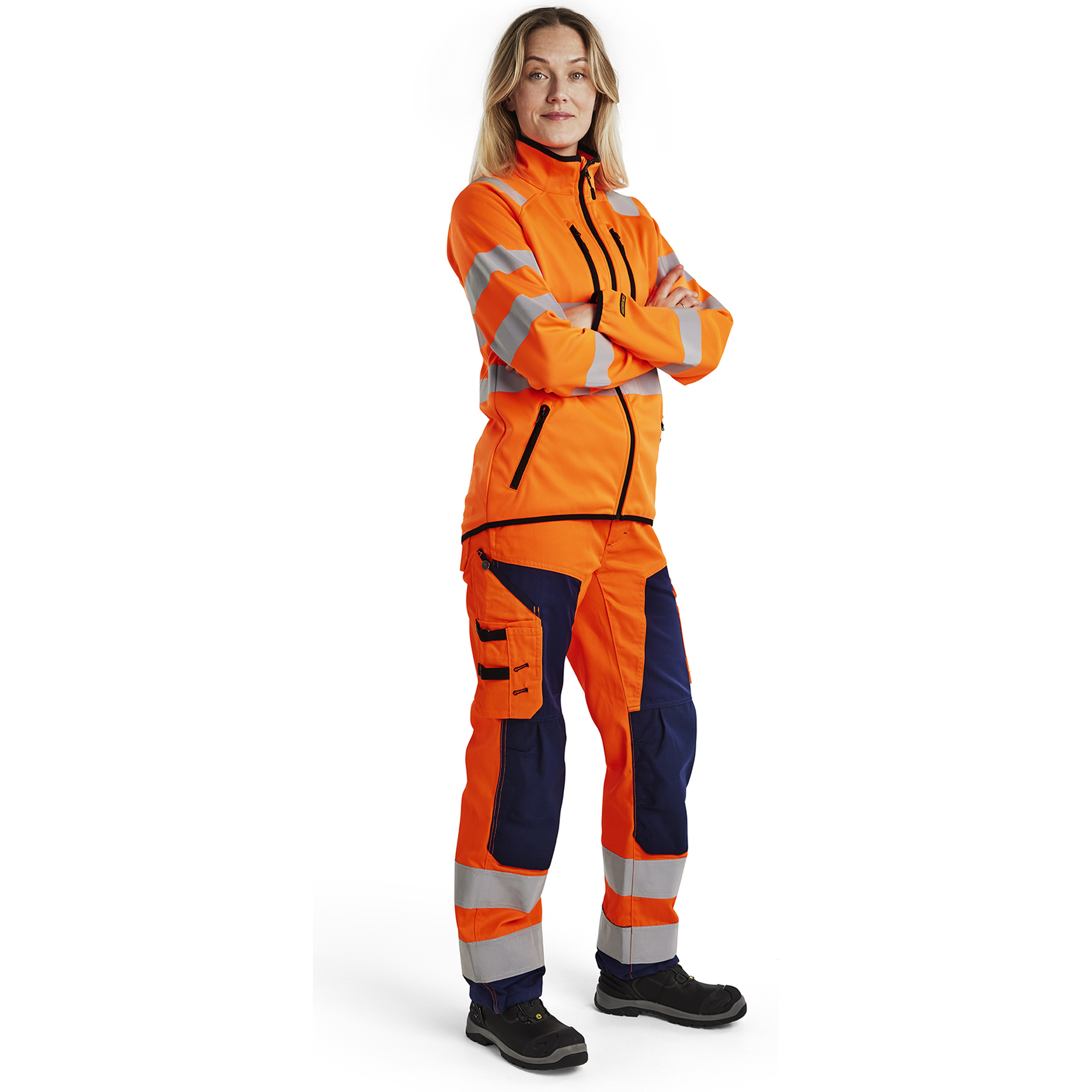 Blaklader High Vis Ladies Softshell Jacket, Orange (4)