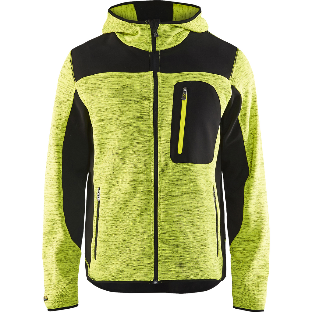 Blaklader Knitted Softshell Jacket, Yellow/Black