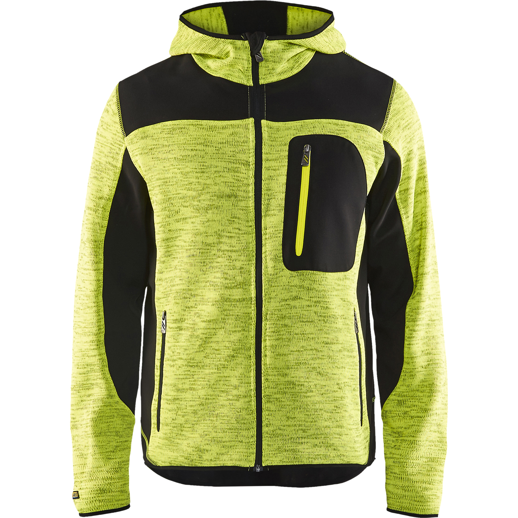 Blaklader Knitted Softshell Jacket, Yellow/Black