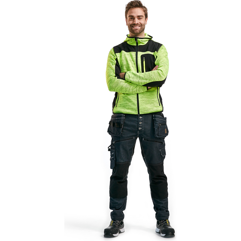 Blaklader Knitted Softshell Jacket, Yellow/Black (5)