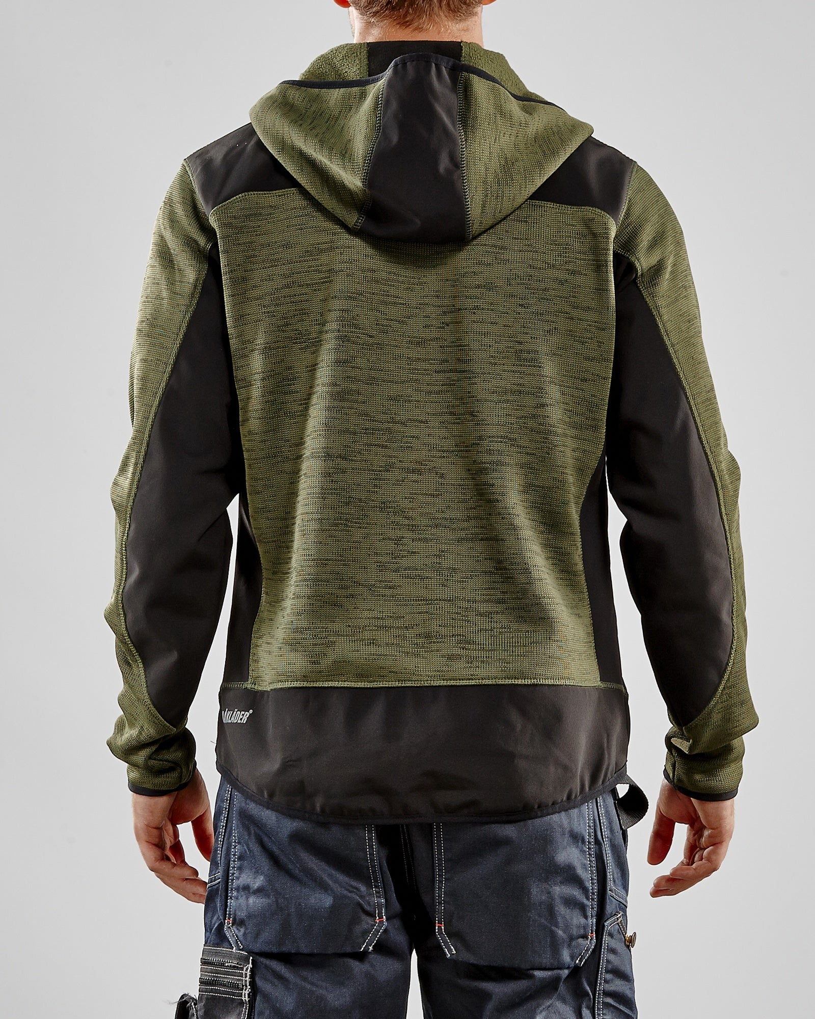Blaklader Softshell Knit Jacket, Army Green/Black (6)