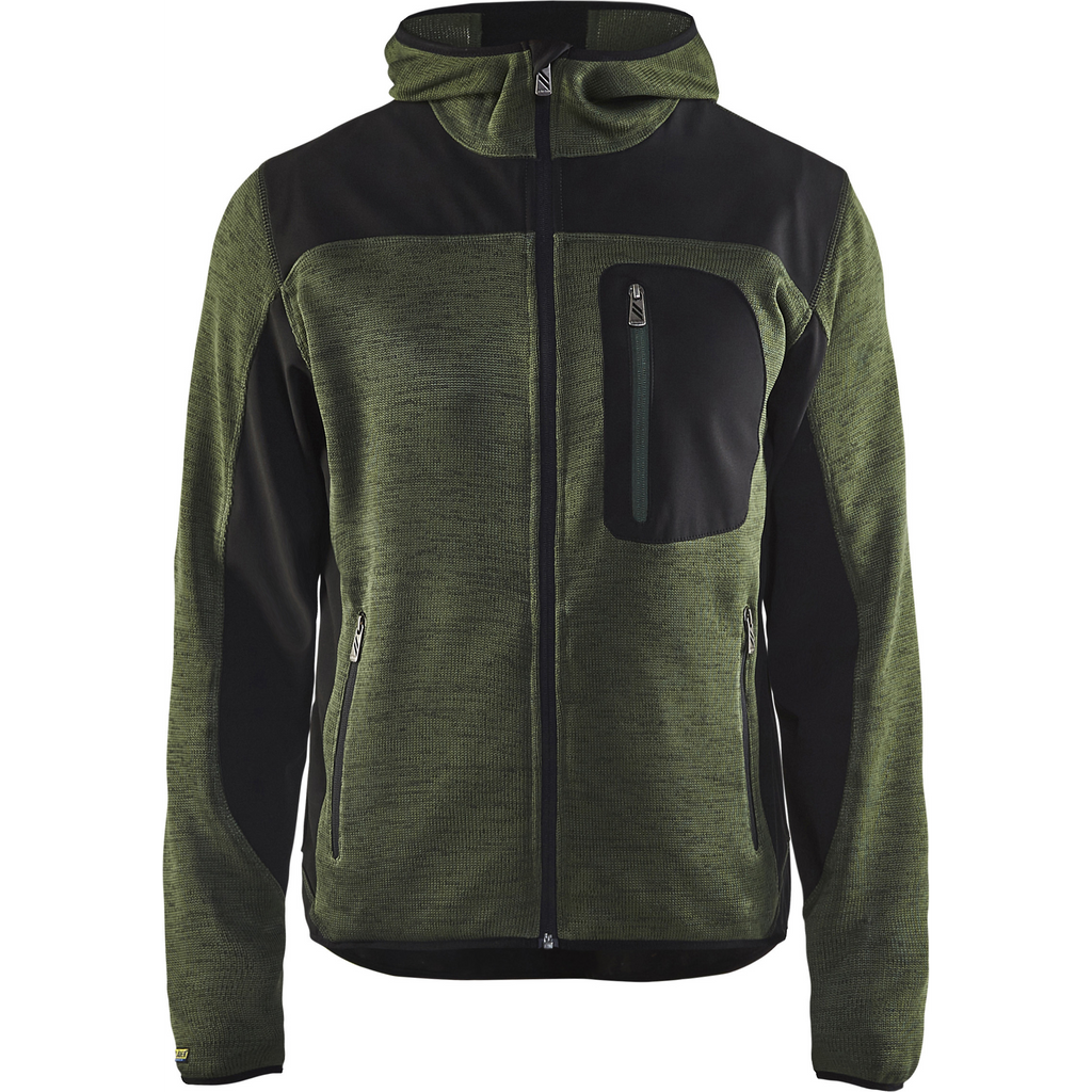 Blaklader Softshell Knit Jacket, Army Green/Black