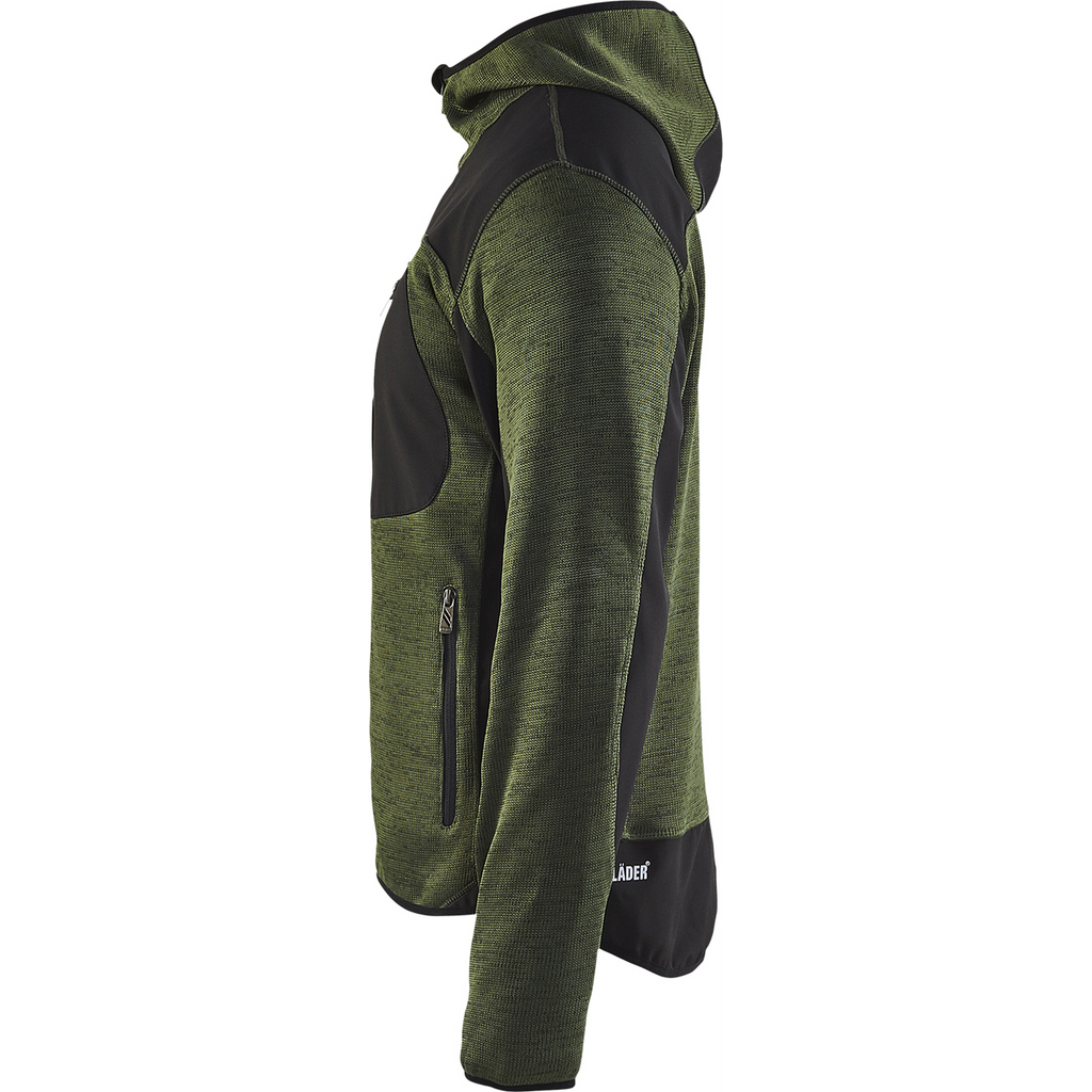 Blaklader Softshell Knit Jacket, Army Green/Black (3)