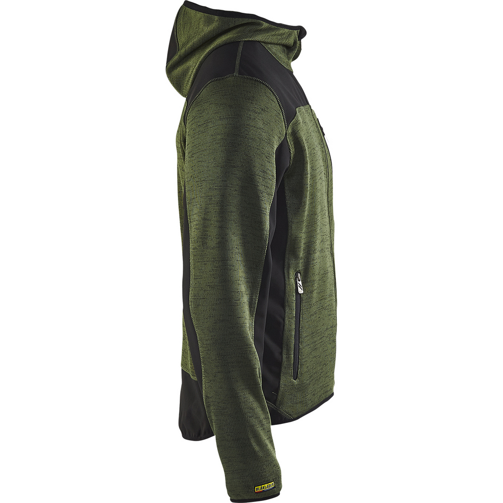 Blaklader Softshell Knit Jacket, Army Green/Black (2)