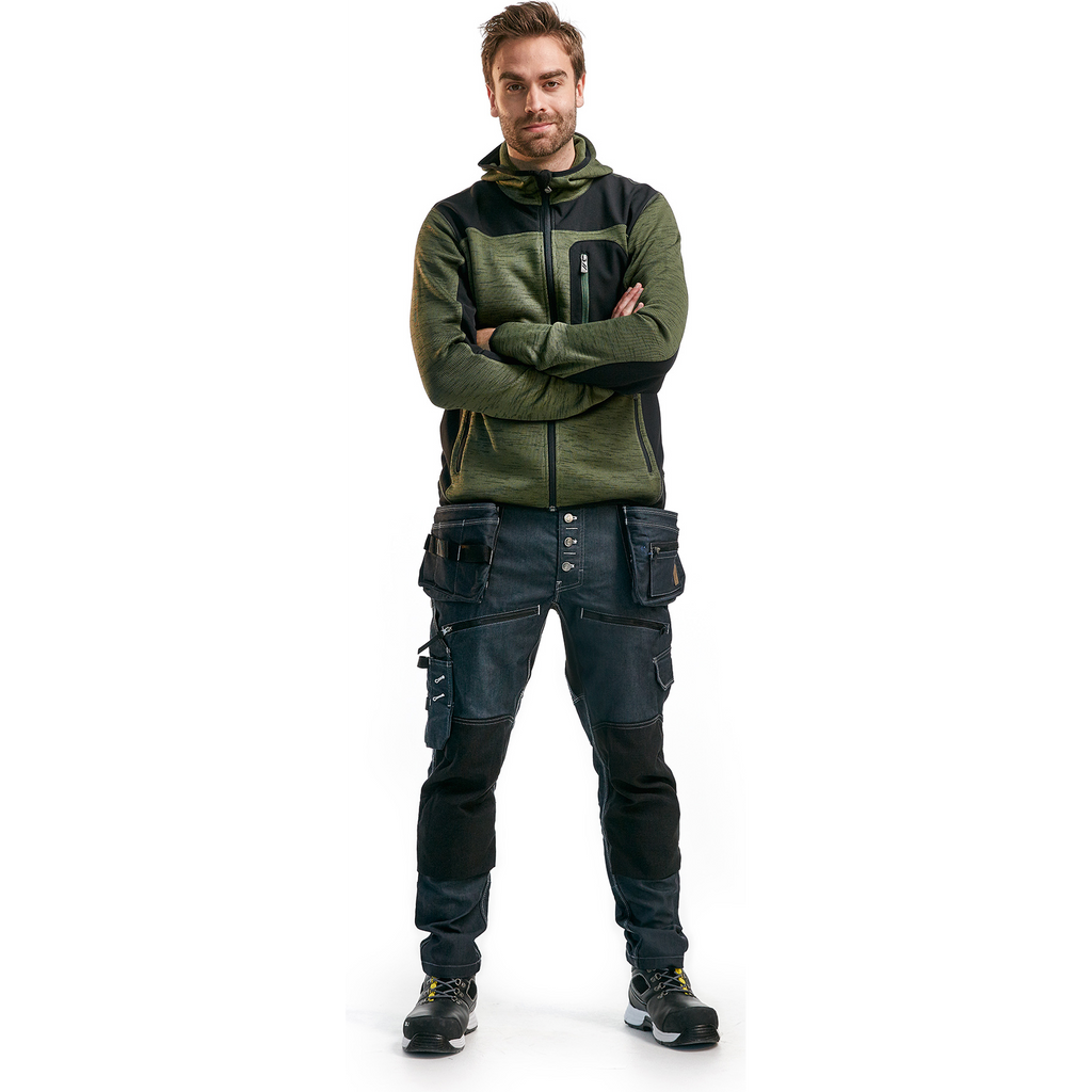 Blaklader Softshell Knit Jacket, Army Green/Black (5)