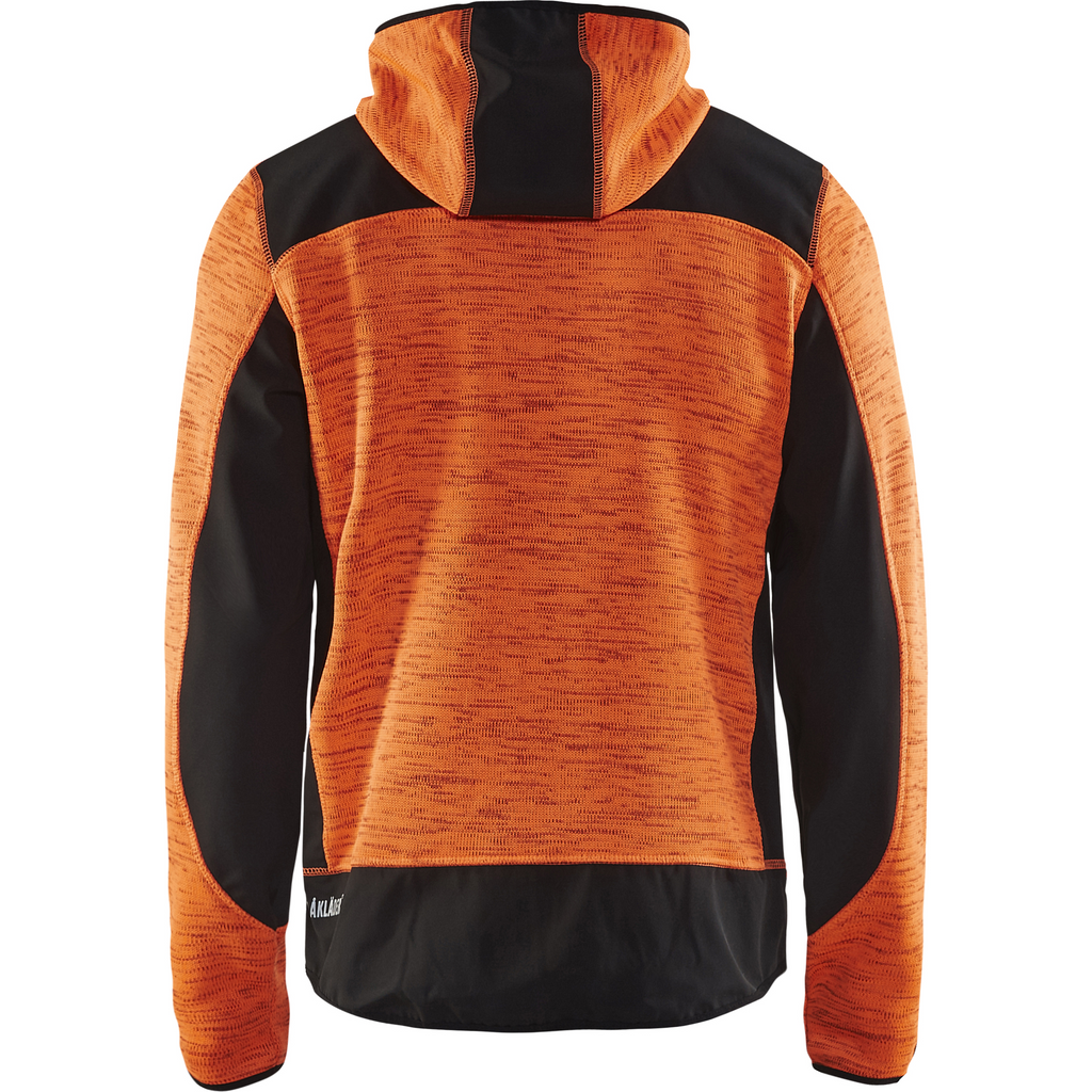Blaklader Softshell Knitted Jacket, Orange/Black (4)