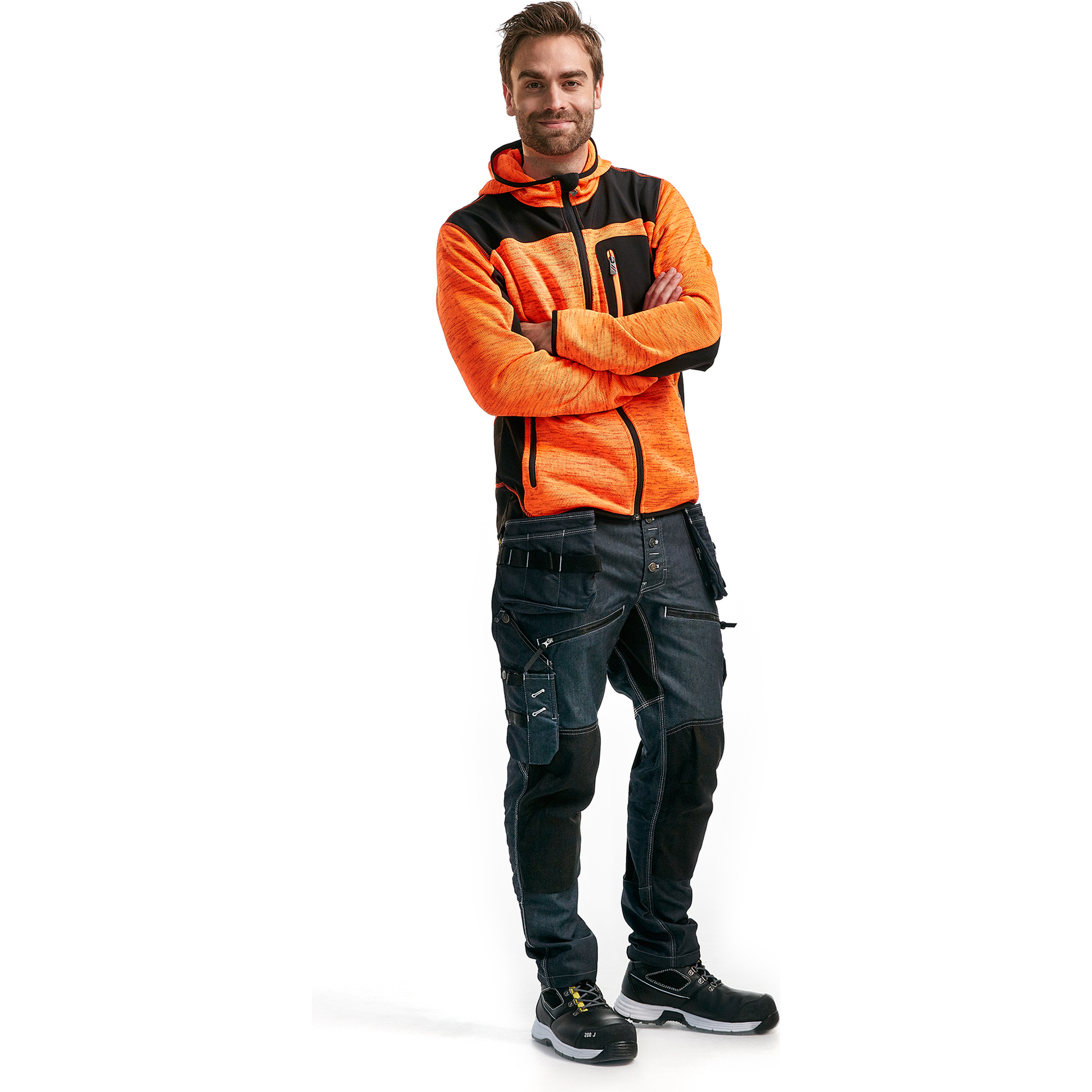 Blaklader Softshell Knitted Jacket, Orange/Black (5)