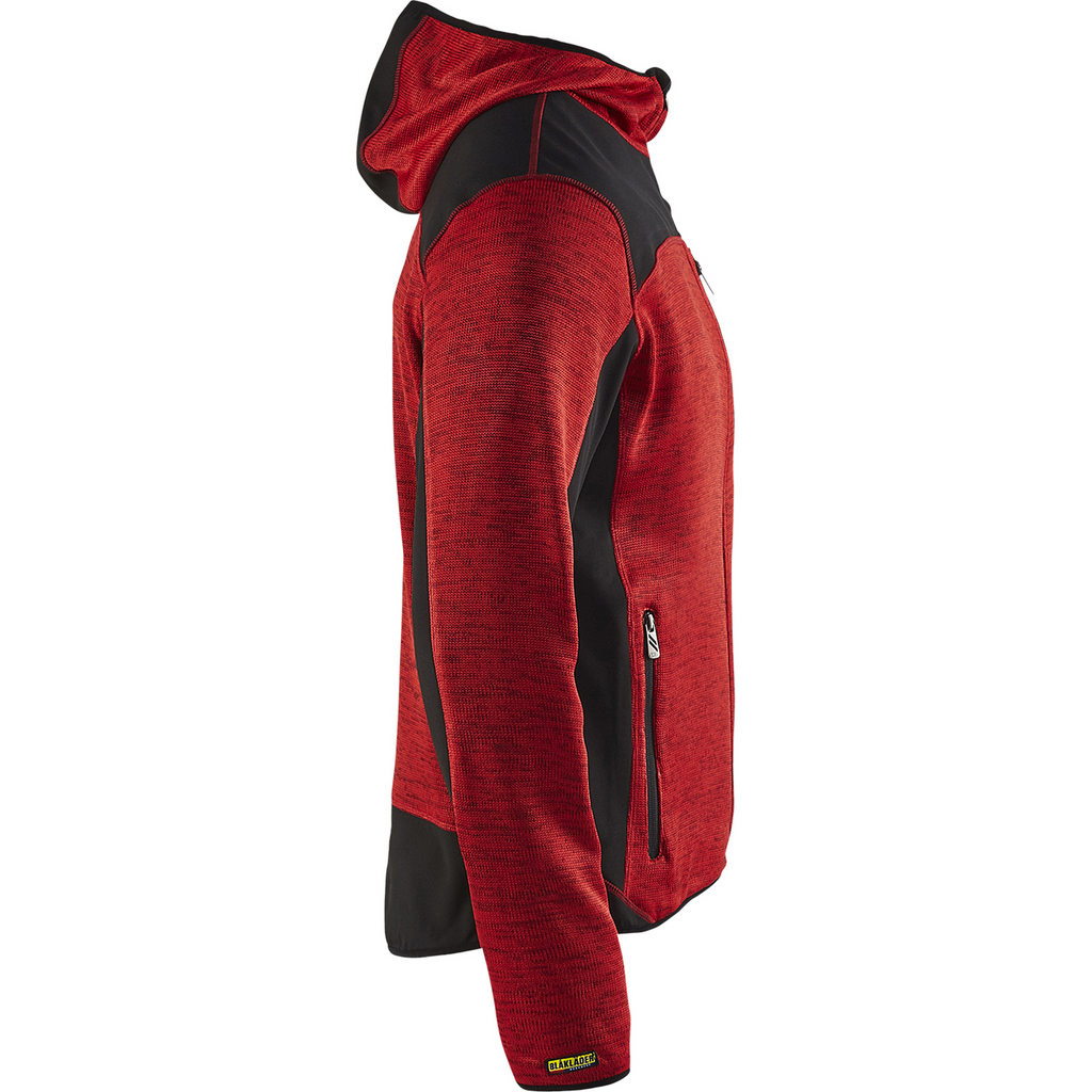 Blaklader Softshell Knitted Jacket, Red/Black (2)