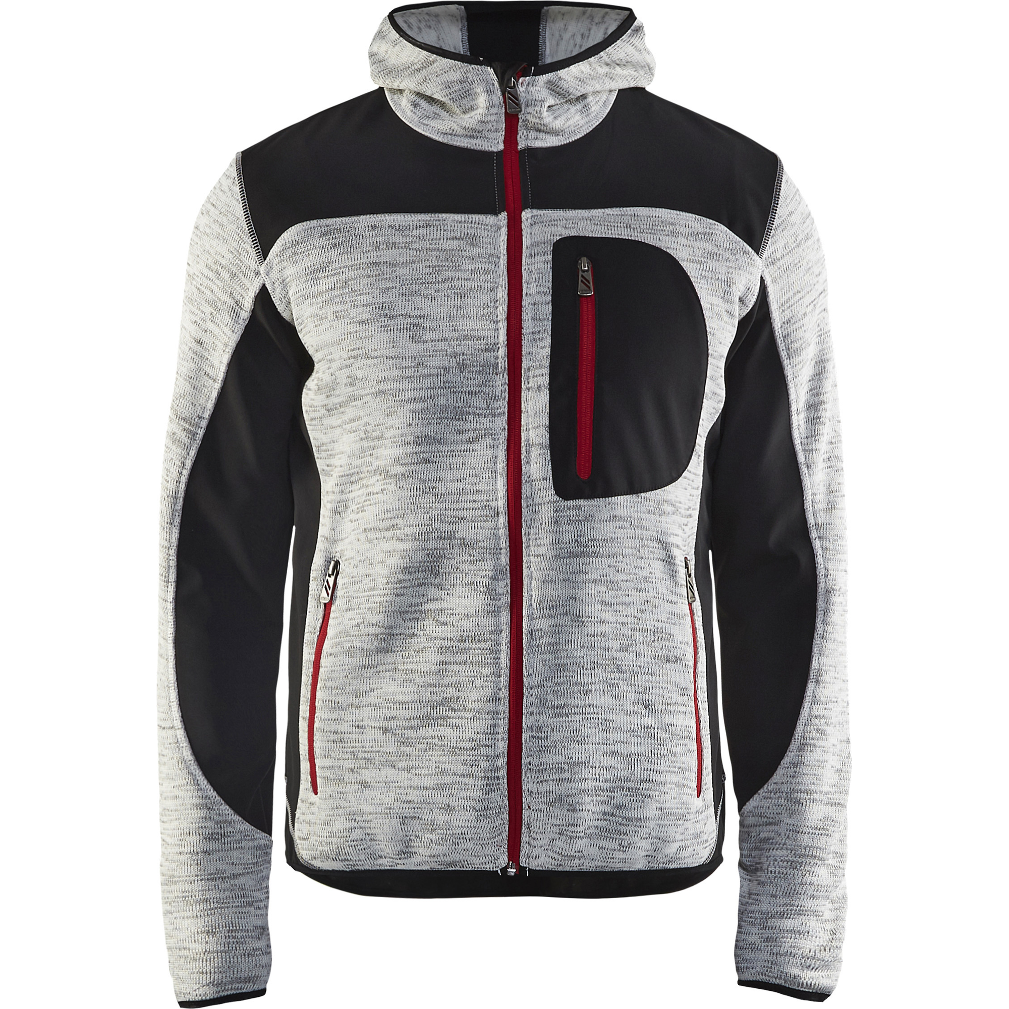 Blaklader Softshell Knitted Jacket, Grey Melange/Black