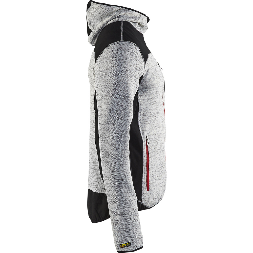 Blaklader Softshell Knitted Jacket, Grey Melange/Black (2)