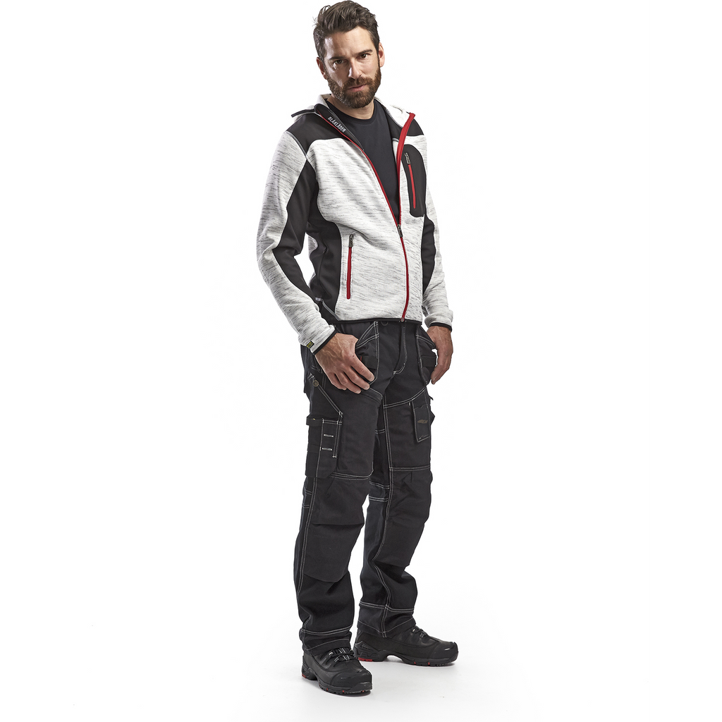 Blaklader Softshell Knitted Jacket, Grey Melange/Black (5)