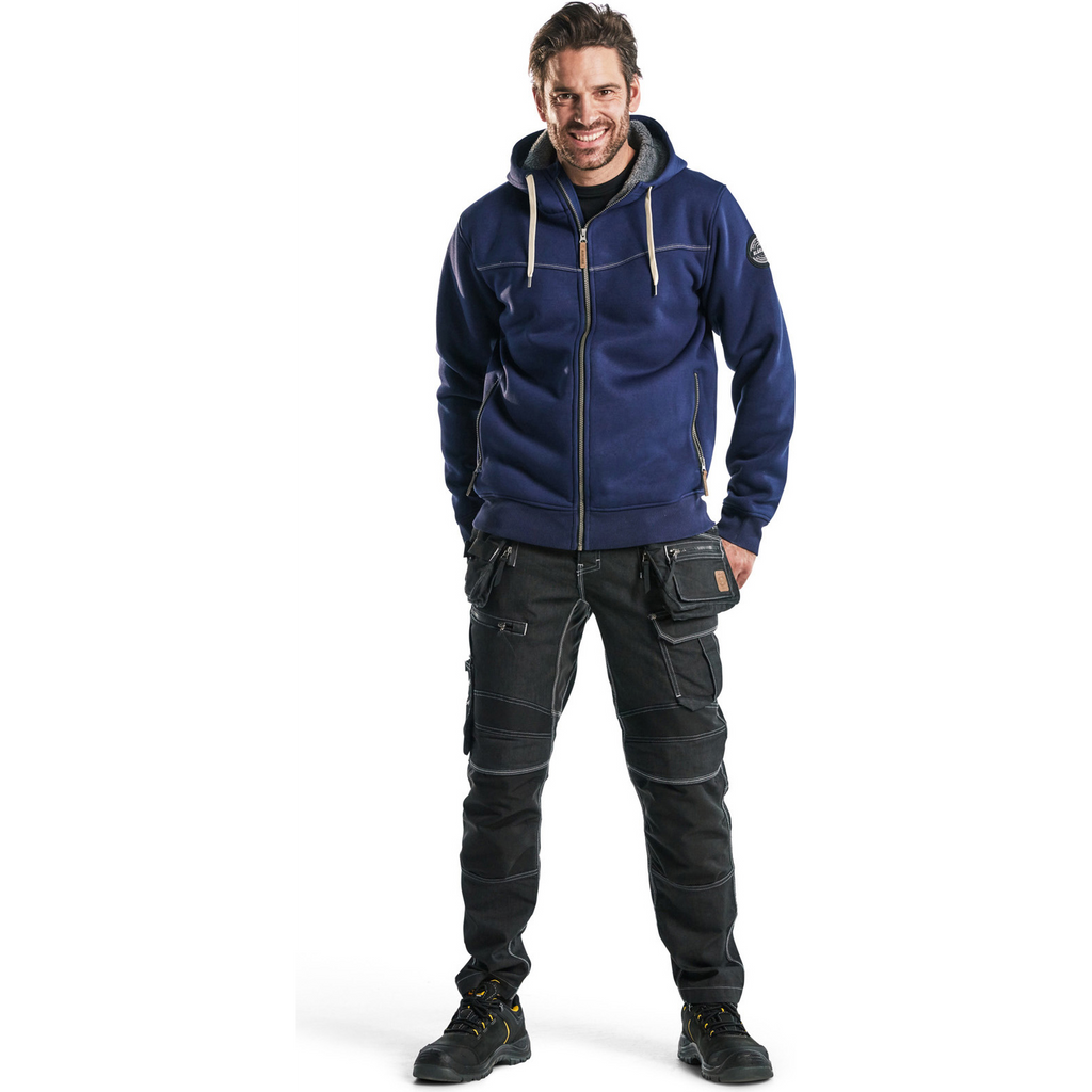 Blaklader Pile Lined Hooded Sweatshirt, Navy Blue (5)