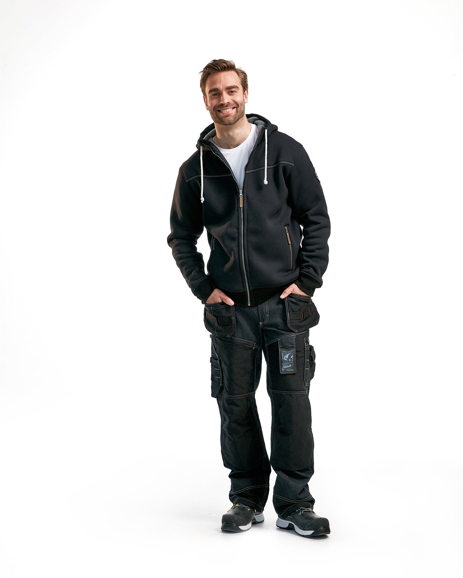 Blaklader Pile Lined Hooded Sweatshirt, Black (5)