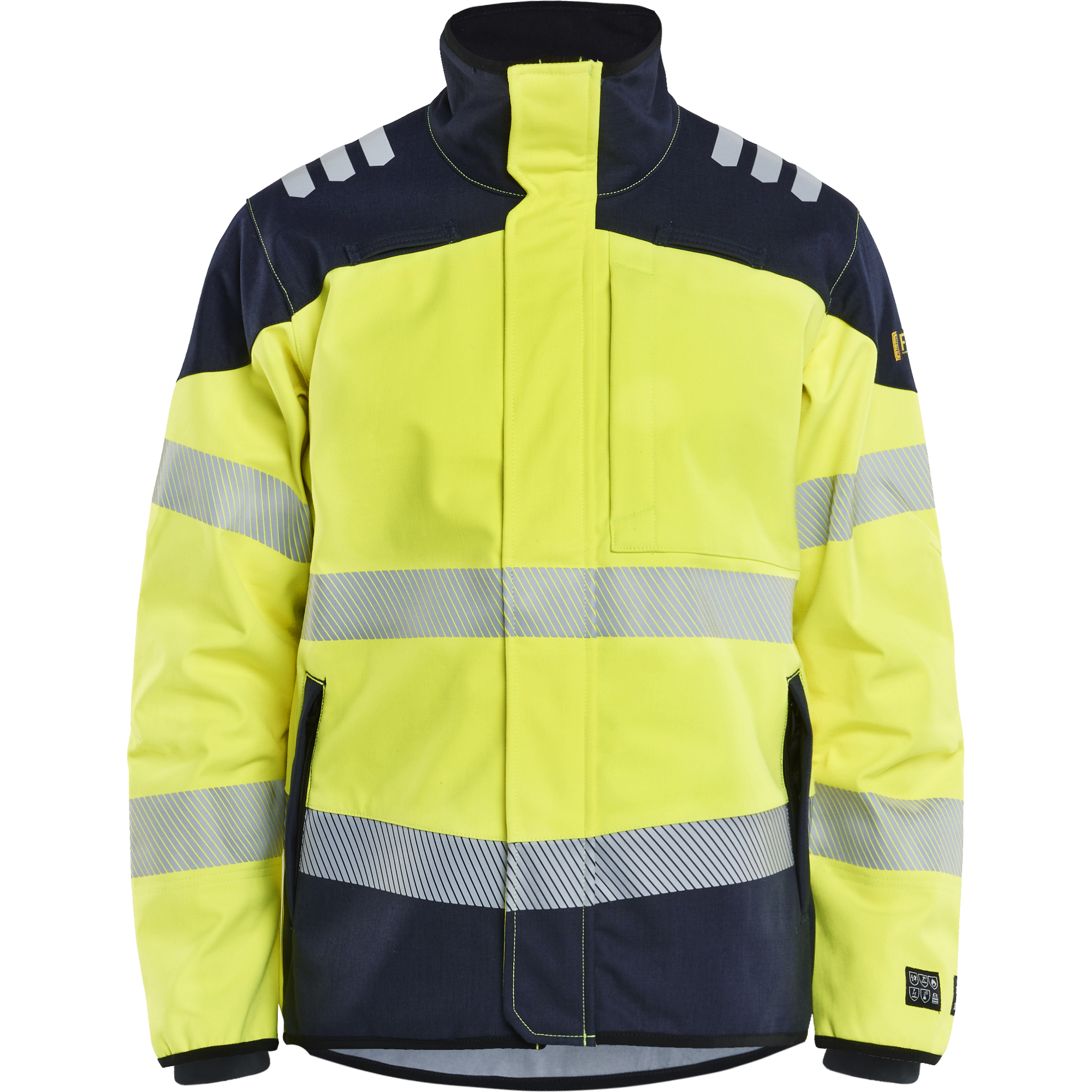 Blaklader Multi-Norm Softshell Jacket, Yellow/Navy