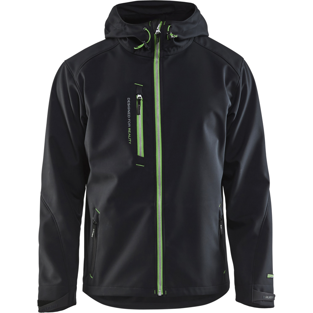 Blaklader Softshell Jacket, Black/Green