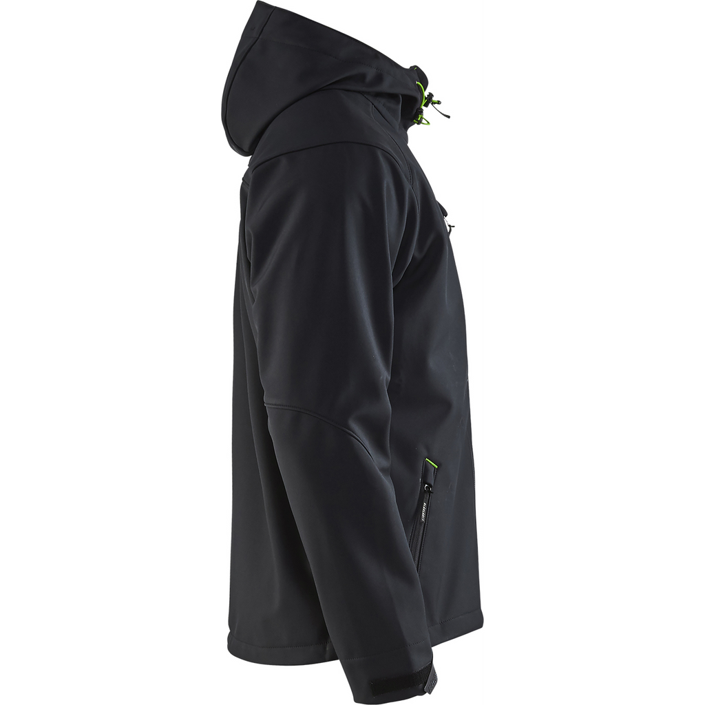 Blaklader Softshell Jacket, Black/Green (2)