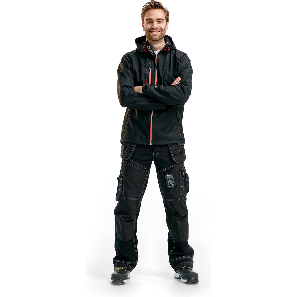 Blaklader Softshell Jacket, Black/Red (5)