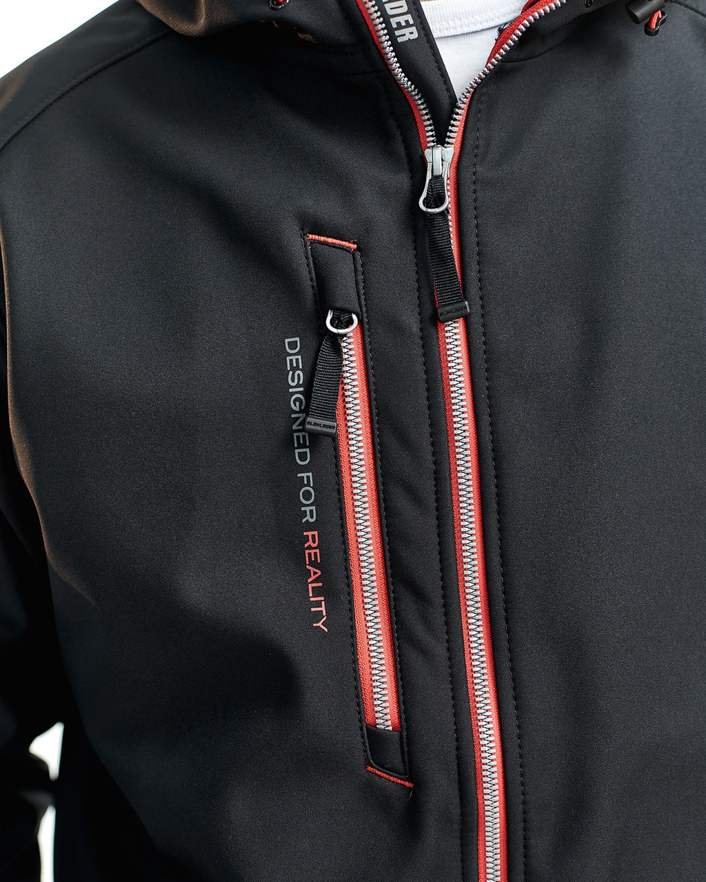 Blaklader Softshell Jacket, Black/Red (6)