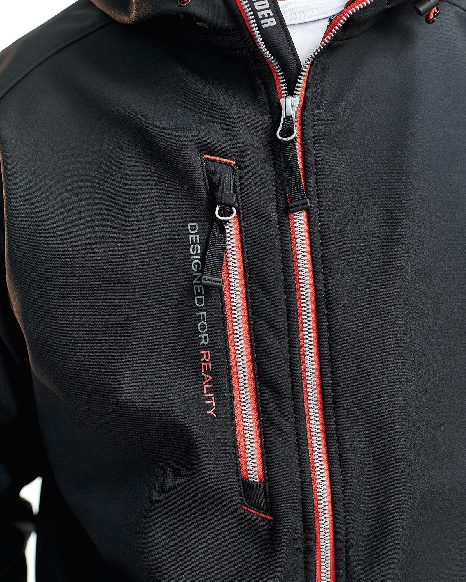 Blaklader Softshell Jacket, Black/Red (6)